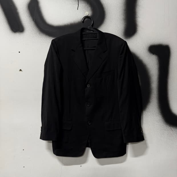 90s 지아니 베르사체 100% 울 싱글 버튼 블레이저 자켓