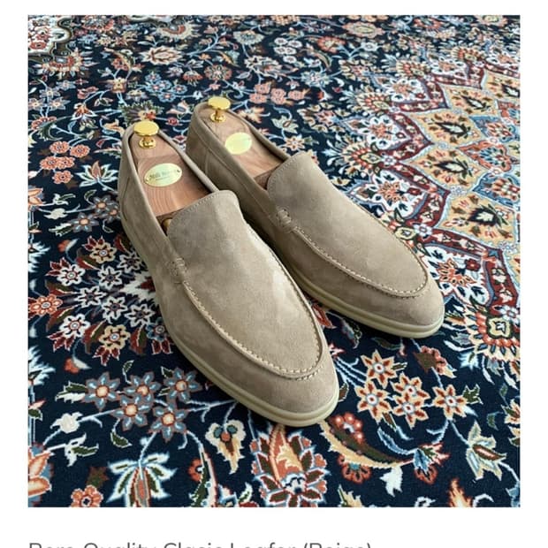 Milli Brown 남성 스웨이드 로퍼 네이비