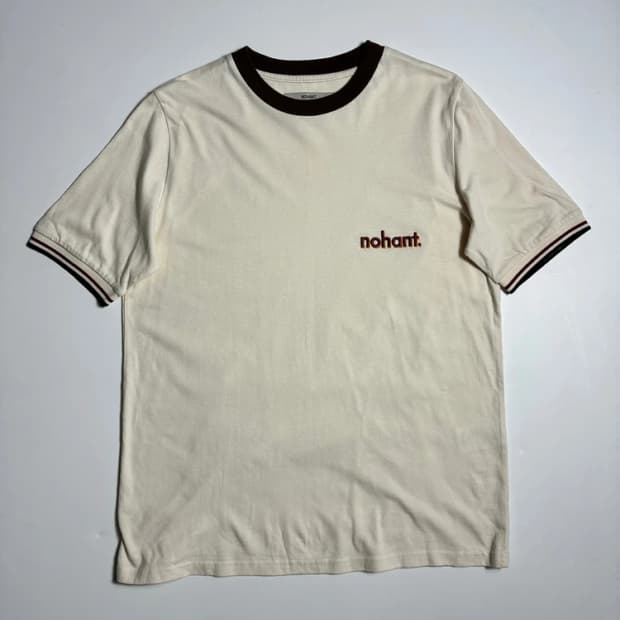 노앙 NOHANT 23ss 엠보 로고 배색 반팔 티셔츠 R3072