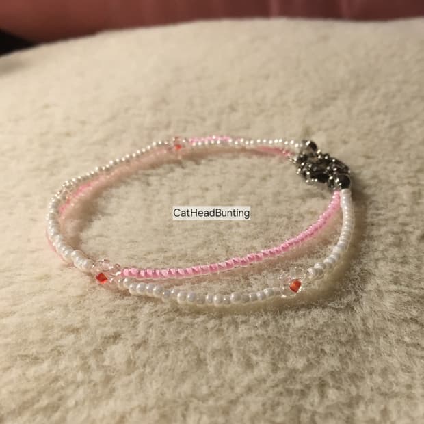 모리걸 플라워 펄 미유키 비즈 팔찌