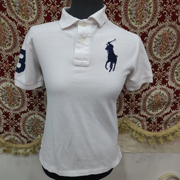 폴로 랄프로렌 화이트 빅포니 카라 반팔

