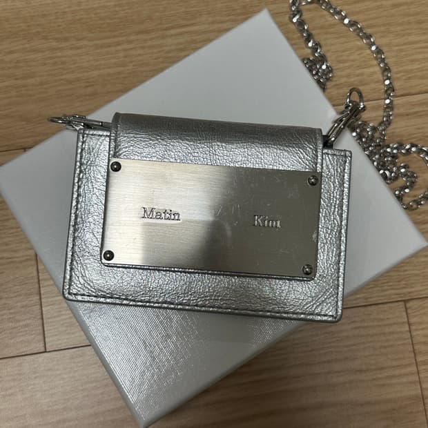마뗑킴 실버 아코디언 지갑 