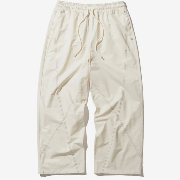 1993스튜디오 더블 스티치 와이드 팬츠 크림 L