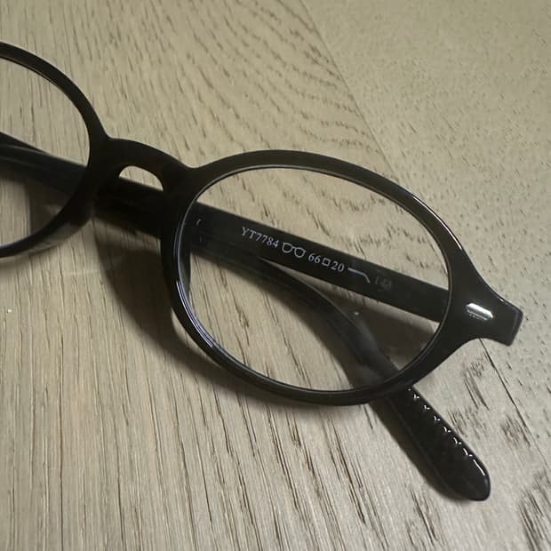 미우스타일 라운드 안경(블랙)