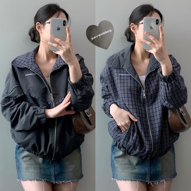 러프넥 리버시블 자켓