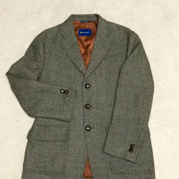 골든베어 헤링본 모직 자켓 M
