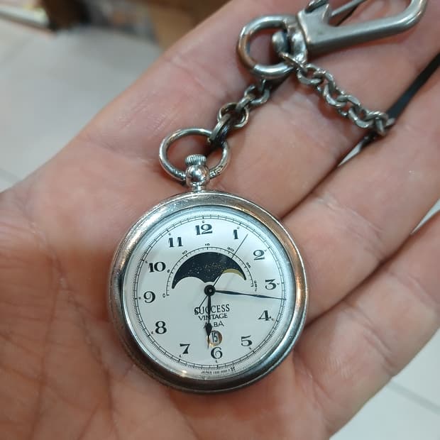 90년대 SEIKO ALBA SUCCES 문페이즈 회중시계
