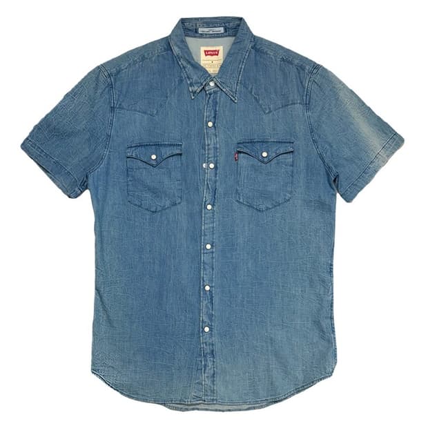LEVI'S 웨스턴 데님 반팔셔츠 M