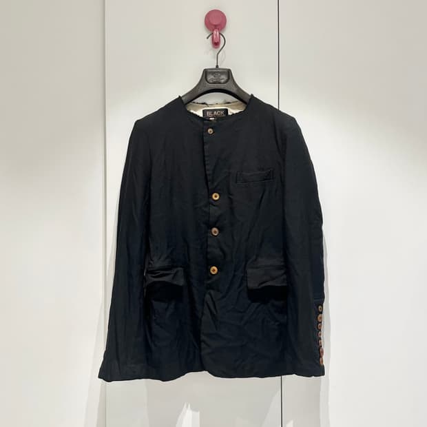 꼼데가르송 블랙 15aw Cutout 7B커프스 블레이저