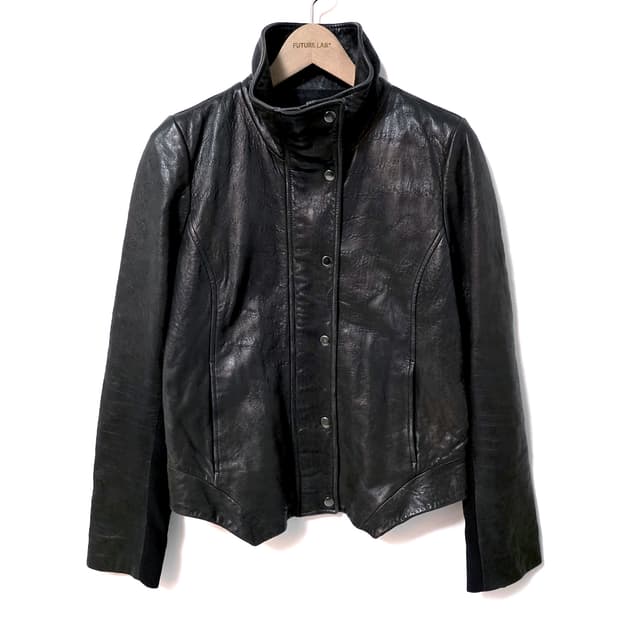 [W/M] 올드 갭 레더 모터 자켓 블랙 (80s)