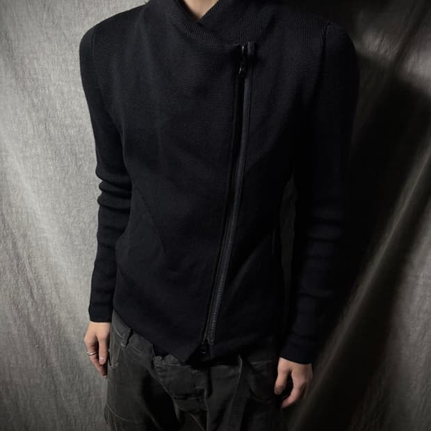 Vince Asymmetric Zip Knit Jacket 