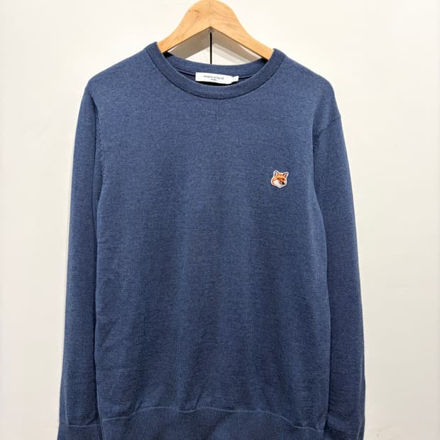 메종키츠네 폭스 헤드 패치 니트