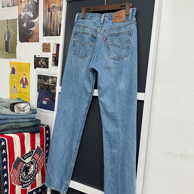 90s USA Levis 리바이스 501 스트레이트 연청 데님 팬츠