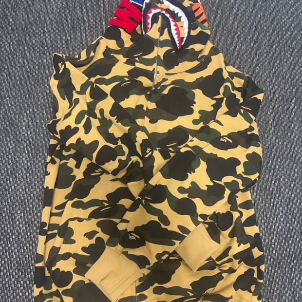 베이프 샤크 후드 카모 XL