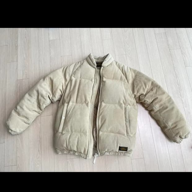 네이버후드 스웨이드 패딩 베이지 L