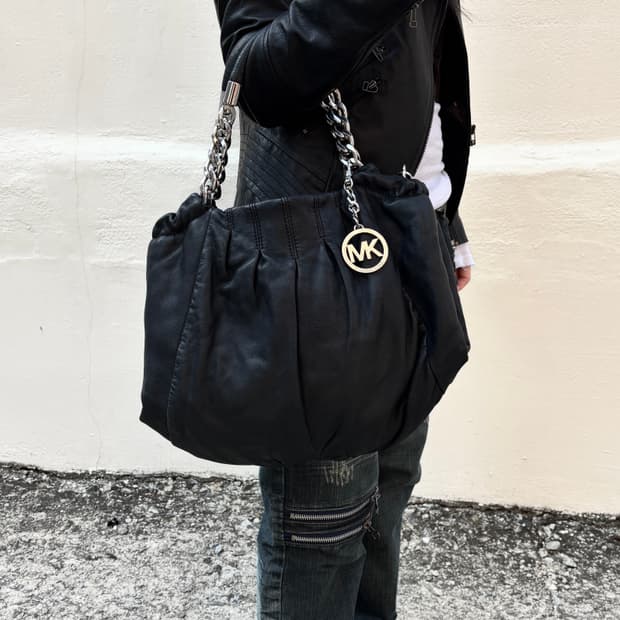 Michael kors leather tote bag