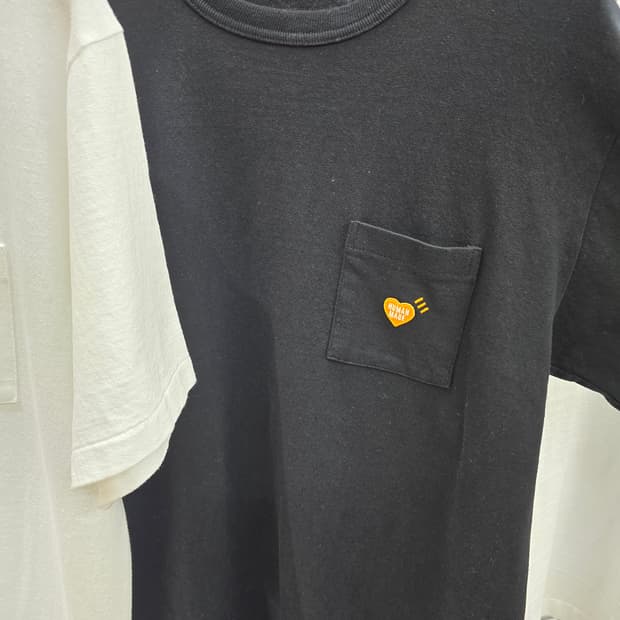 휴먼메이드 시부야매장 한정판 오렌지하트 포켓티