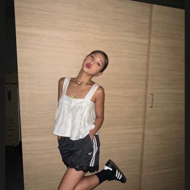 아디다스 미미 레이스 쇼츠 스트라이프 블랙 반바지