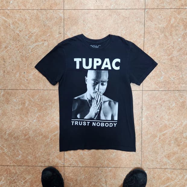2PAC trust nobody 그래픽 빈티지 티셔츠 (S)