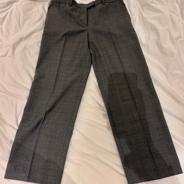 미우미우 프린스 오브 웨일즈 체크 스트레이트 바지 42