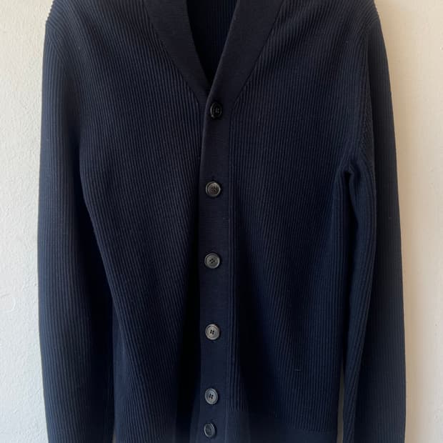 띠어리 네이비 숄카라가디건 