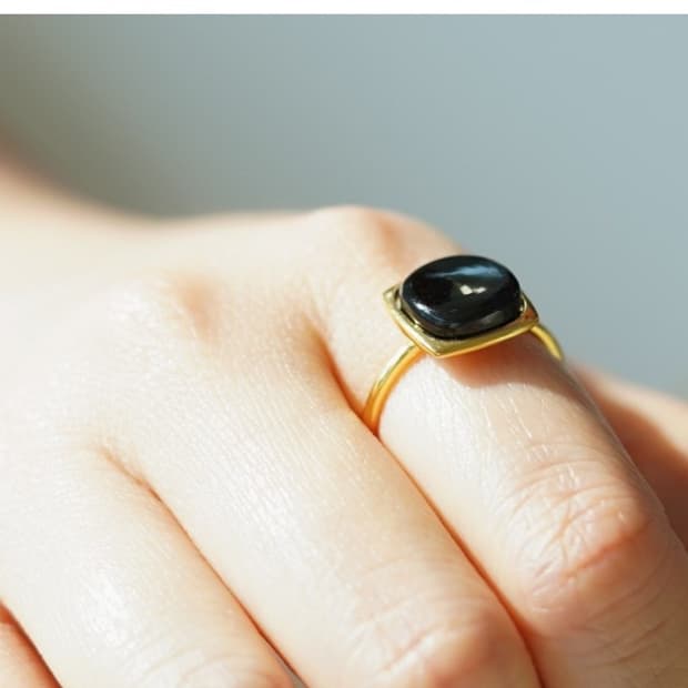 실버925 천연석반지 / 오닉스