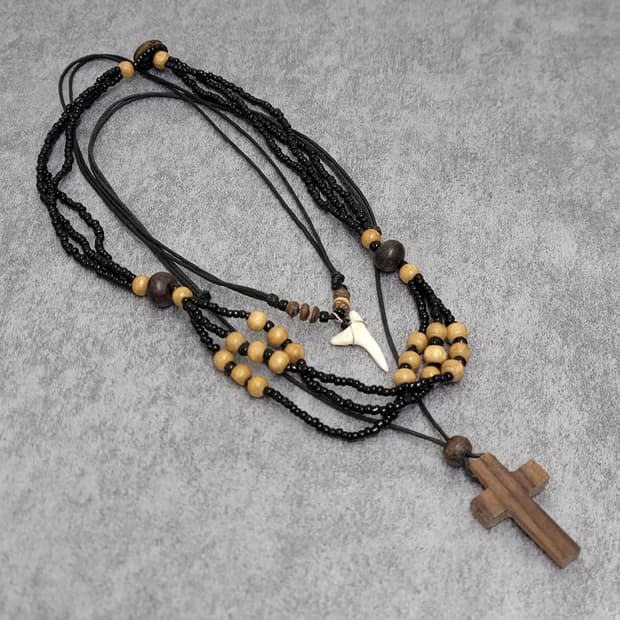 vintage cross  necklace set