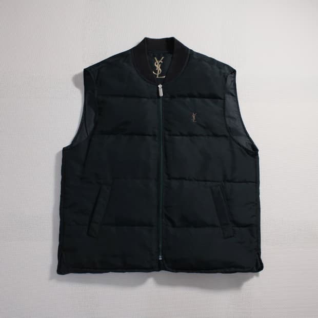 YSL 입생로랑 카키 베스트 조끼 