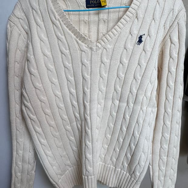 폴로 여성용 브이넥 니트