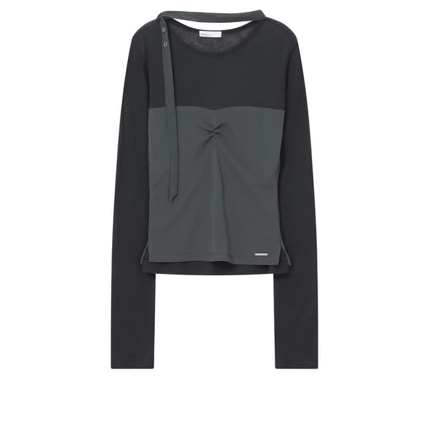 미세키서울 스카프 슬리브 차콜