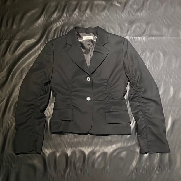 엘씨디씨티엠 셔링 크롭 자켓 