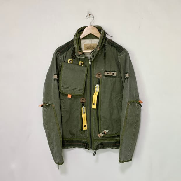 AVIREX 아비렉스 이큅먼트 야상 데님 자켓 카키 L 00s 2010