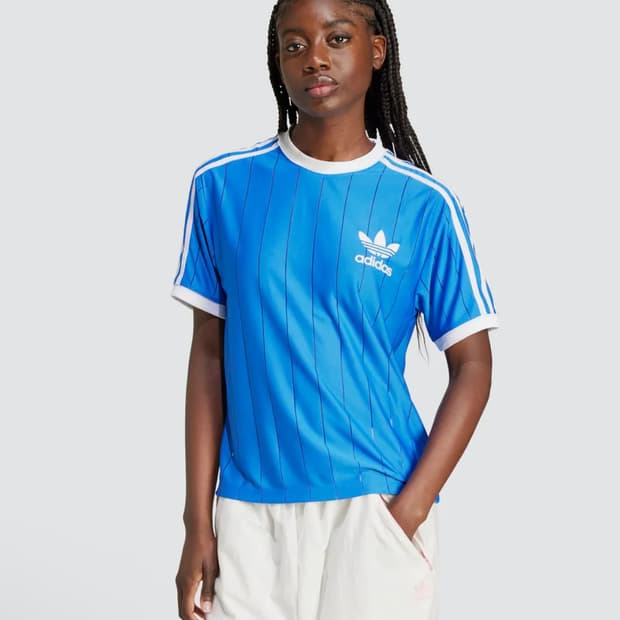 아디다스 3S 핀스트라이프 티 - 블루 / IY7233 S