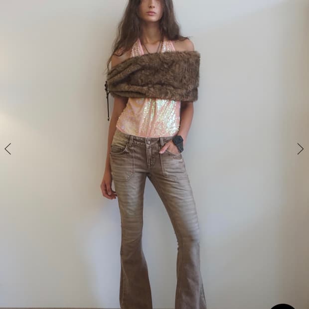 스컬프터 Whiskered Bootcut Denim Washed Bro