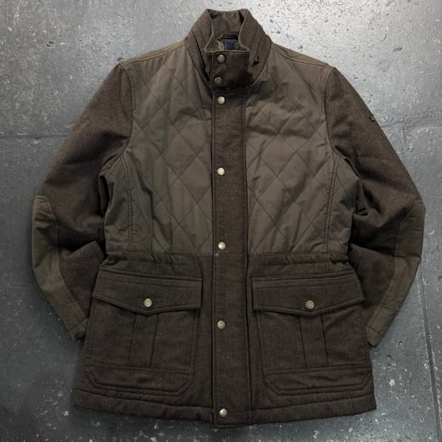 100 헨리코튼 퀄팅 자켓