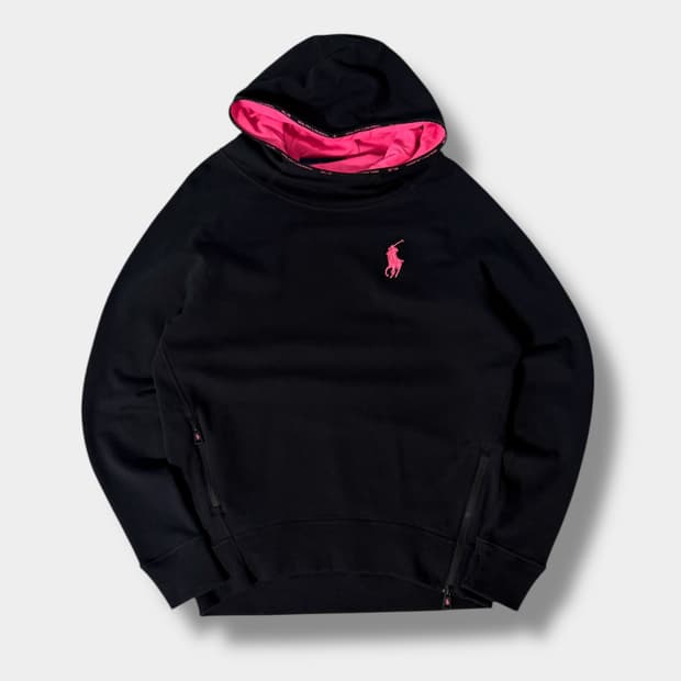 폴로 랄프로렌 핑크 빅포니 테크 플리스 풀오버 후드