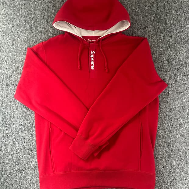 [L] 16ss 슈프림 세로로고 후드