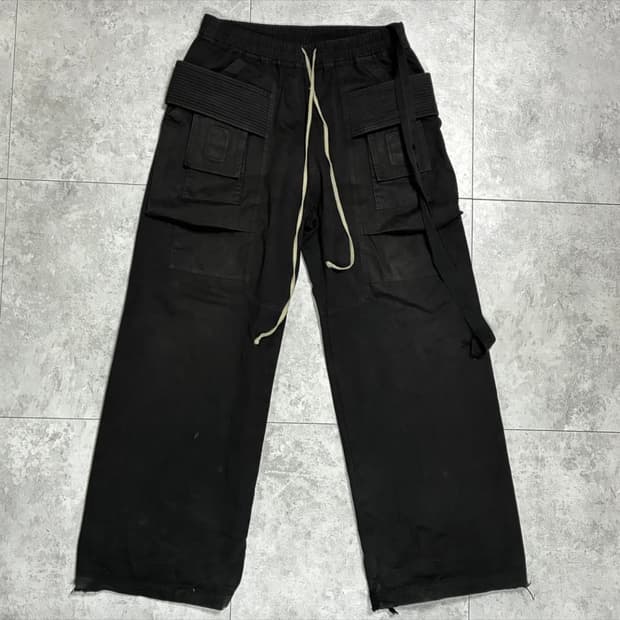 [L] 릭오웬스 다크쉐도우 와이드 크리치 카고 TW 태권도 팬츠