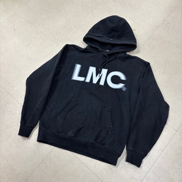 Lmc 빅로고 블랙 후드티