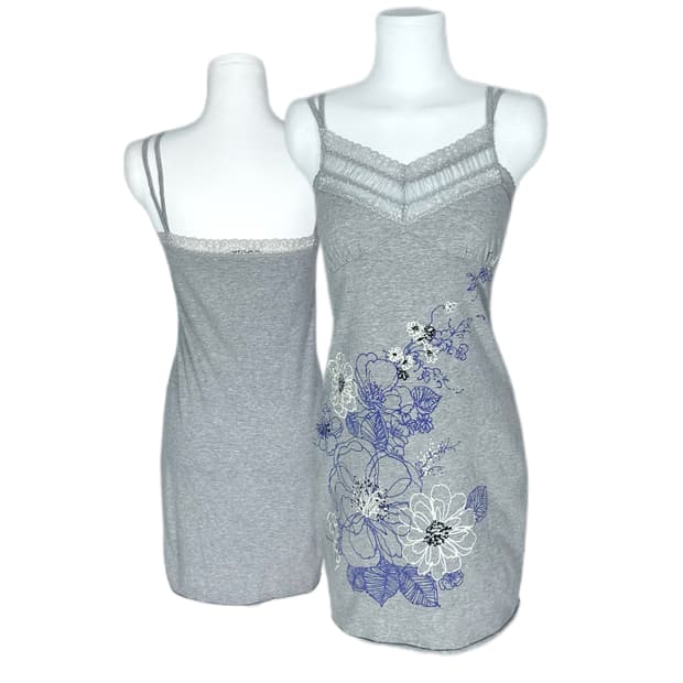 grey lace flower dress