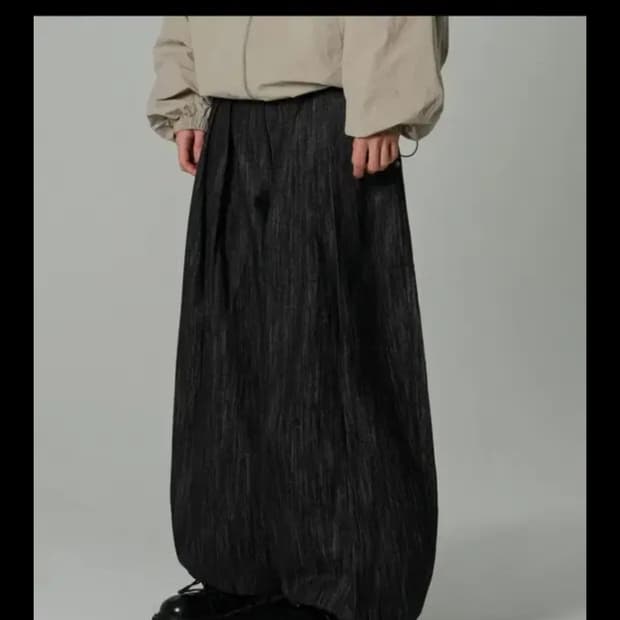 아이돈워너셀 Aurora Denim Balloon Pants Black