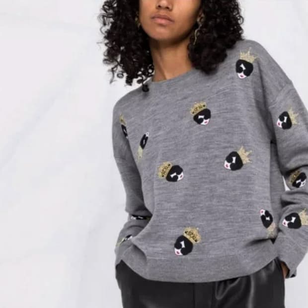 앨리스 앤 올리비아 니트 자수 풀오버