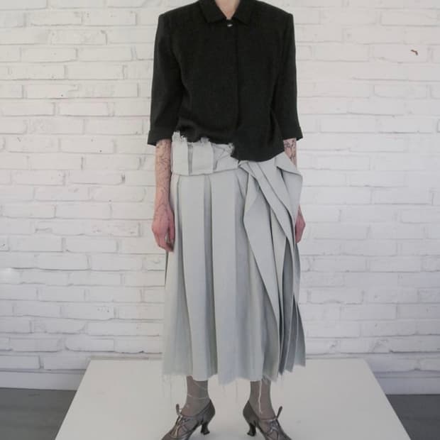 새상품) 에옹쓰 2025 Offbeat pleats skirt mint