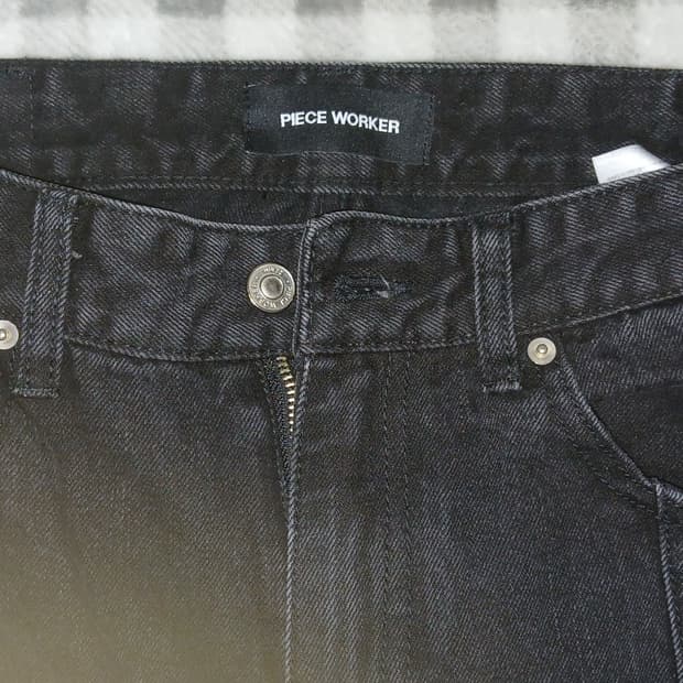 피스워커 블랙 데님 팬츠 L