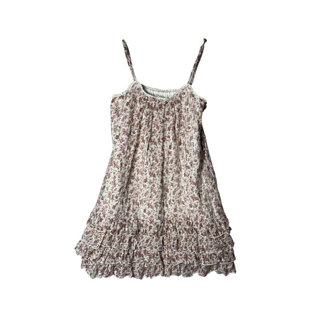 [LIZ LISA] 리즈리사 플로럴 프릴 끈 원피스