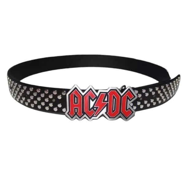 AC/DC 레드 버클 빈티지무드 벨트