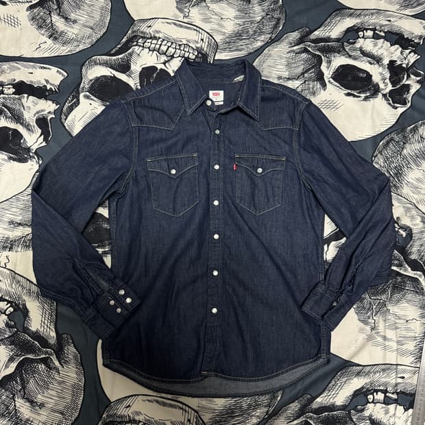 리바이스 웨스턴 데님셔츠 남성 M사이즈 