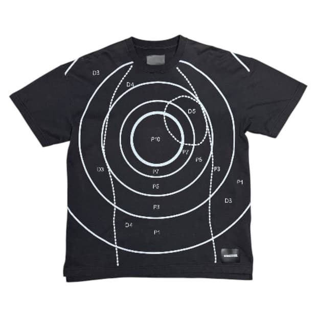 네이버후드 양면 프린팅 표적 사이드 절개 헤비웨잇 반팔 티셔츠