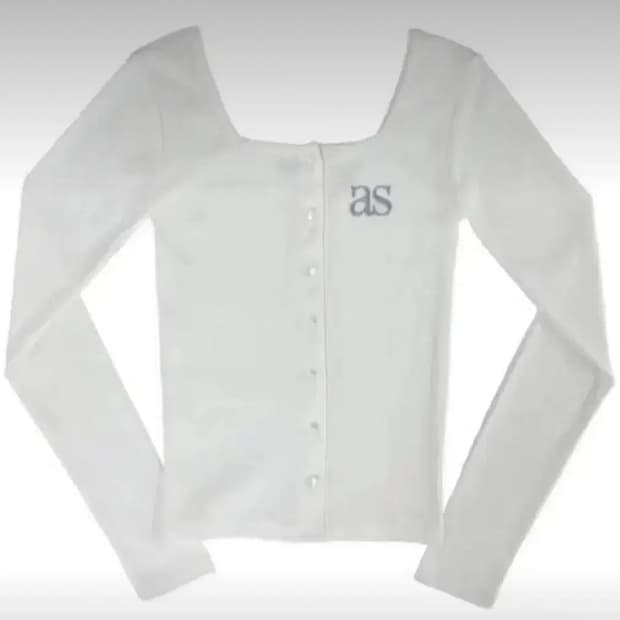 (새상품) 애즈온 시실리 버튼 가디건 sicily 화이트 