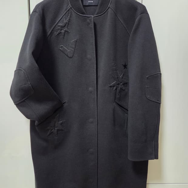 시스템 자수패치 항공 코트